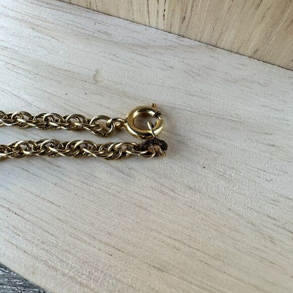 Vintage Dendritic Agate Cameo Stone Gold Tone Pendant Necklace Oval Large - Picture 5 of 5